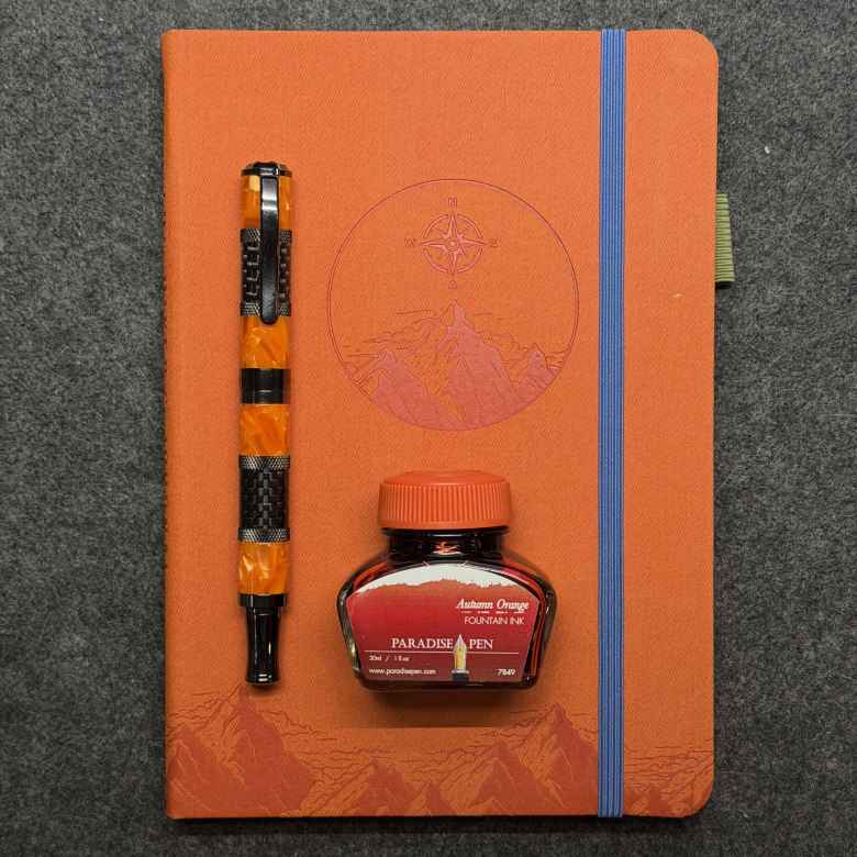 Orange Monteverde Regatta  (Extra Fine) filled with Paradise Pen Autumn Orange