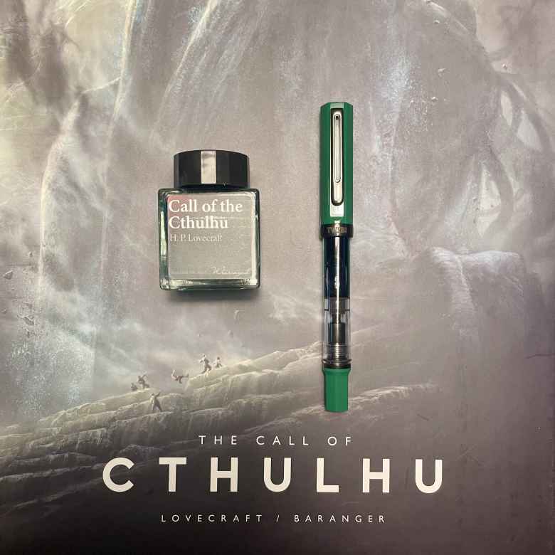 Green TWSBI Eco (Extra Fine) filled with Wearingeul Call of the Cthulhu