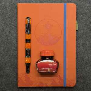 Orange Monteverde Regatta  (Extra Fine) filled with Paradise Pen Autumn Orange