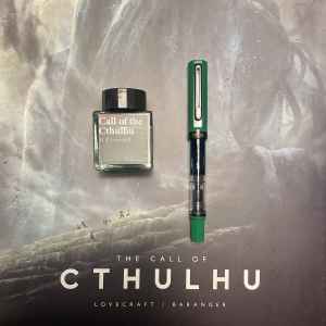 Green TWSBI Eco (Extra Fine) filled with Wearingeul Call of the Cthulhu