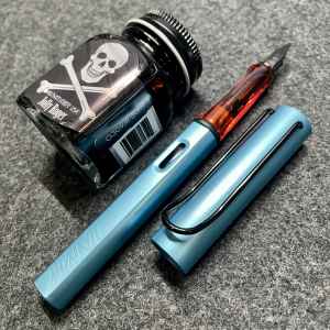 Denim Lamy Al-Star (IF) filled with Monteverde Jolly Roger